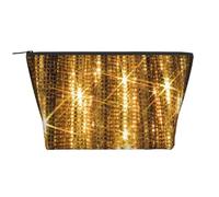 Scintillio di paillettes dorate, Borsa da toilette Borsa per trucco Borsa per cosmetici Borsa da toilette da viaggio portatile