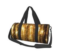 Scintillio di paillettes dorate, Borsone da viaggio di grande capacità Borsa rotonda Borsa da viaggio sportiva Borsa da viaggio Borsa da fitness