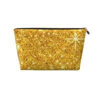 Scintillio d'oro, Borsa per il trucco Borsa per cosmetici Borsa da toilette da viaggio portatile Borsa da toilette