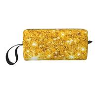 Scintillio d'oro, Borsa per il trucco Borsa per cosmetici Borsa da toilette da viaggio portatile Borsa per trucco Organizer