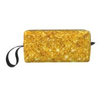 Scintillio d'oro, Borsa per il trucco Borsa per cosmetici Borsa da toilette da viaggio portatile Borsa per trucco Organizer