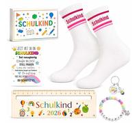 Scinzene Set di 6 sacchetti per la scuola per bambine, regalo per l'inizio della scuola, arcobaleno, set regalo per bambini 2026, per figlia, nipote, nipote, per l'inizio della scuola