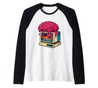 Scioglimento del Cervello sulle Palme al Tramonto del Computer retrò Maglia con Maniche Raglan