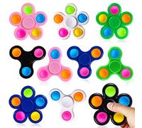 SCIONE 10 Confezioni Fidget Spinners Push Bubble Semplice Giocattolo per Bambini e Adulti, Pop Party Favors Goodie Bag Stuffers Set Giocattoli Sensoriali Fidget ADHD Anti-stress