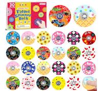 SCIONE 30 Pezzi Mini Fidget Spinner Regalini Fine Festa Compleanno, 15 Temi Auto da Corsa Videogiochi Frutta, Gadget Compleanno Bambini, Premi Classe, 3.8 cm