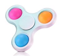 Scione 3D Printed Pop Fidget Spinner- Party Favors for Kids & Adults, Fun Stress Relief Popper Sensory Toy for Birthdays, ADHD & Anxiety Relief, Classroom Prizes (Blu Rosa)