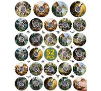 SCIONE 52 Pezzi Mini Spinner Dinosauri Giurassici - Plastica Resistente, Giocattoli Sensoriali Silenziosi per Bambini- Regali per Borse Festa, Premi Scolastici, Regali di Compleanno, Antistress
