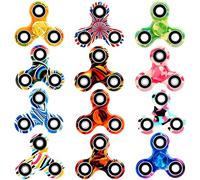 SCIONE Fidget Spinner 12 pezzi Giocattoli antistress per l'ansia Fidget Spinner regalo per bambini e adulti Giocattolo da dito con cuscinetto Spinner a mano colorato Fidget