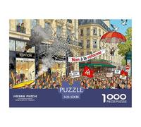 Sciopro e manifestazione nelle strade di Parigi Puzzle in Legno Impermeabile Puzzles Da 1000 Pezzi Regali Per Adulti Impossibili Per Decorazioni Domestiche