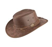 Scippis SPRINGBROOK Cappello in Pelle, Cappello Occidentale, Cappello Australia, Cappello da Cowboy (Abbronzatura, S)