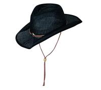 Scippis Sunny Cappello di paglia estivo, Nero , L