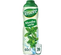Sciroppo di Menta Verde Teisseire per Bevanda Rinfrescante, Cocktail, Bottiglia da 60 cl