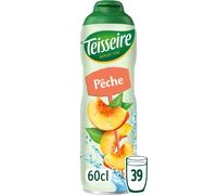 Sciroppo di Pesca Teisseire Aromi Naturali per Bevanda Rinfrescante, Cocktail, Bottiglia da 60 cl