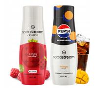 Sciroppo SodaStream per Saturator Lampone Zero + Pepsi Max Mango Senza Zucchero