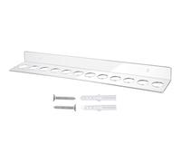 Scissor Holder Wall Mount Organizer, 12-Slot Acrylic Rack, Combs Shears Brushes, Space-Saving Hair Tool Stand, Durevole Storage Hanger for Hairdresser Salon Stylist Grooming Garage