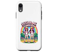 Scissor Me Timbers - Pallone da baseball colorato a tema baseball Custodia per iPhone XR