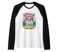 Scissor Me Timbers - Pallone da Baseball colorato a Tema Baseball Maglia con Maniche Raglan