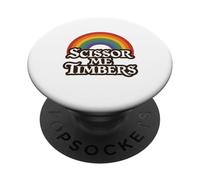 Scissor Me Timbers Rainbow LGBT Pirata divertente PopSockets PopGrip Adesivo