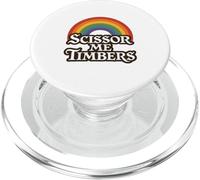 Scissor Me Timbers Rainbow LGBT Pirata divertente PopSockets PopGrip per MagSafe