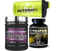 SCITEC Bcaa Xpress 280 gr Aminoacidi ramificati in polvere + 100 gr Creatina
