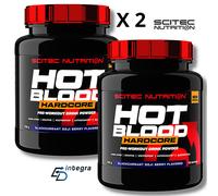 SCITEC NUTRITION - Hot Blood Hardcore 700g x 2 = 1400g Pre Workout