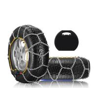 SCITOO HKN100 Snow Chains Quick Easy Installation,Tire Traction Chain For Car Pickup Trucks SUV,Adjustable Universal Emergency Anti-Skid Thickening Tire Chains Width 205 215 225(15"16"17"18")-Set of 2