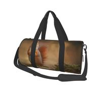 Sciurus scoiattolo rosso animale carino, Borsone da viaggio di grande capacità Borsa rotonda Borsa da viaggio sportiva Borsa da viaggio Borsa da fitness