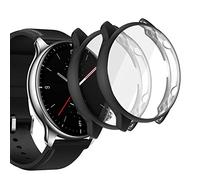 sciuU Cover Protettiva compatibile con Amazfit GTR 2 / GTR 2e, [Set di 2] Custodia con Protezione di Schermo in TPU Flessibile, Morbida Copertura Cornice Resistente per GTR2 / GTR2E - Nero