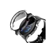 sciuU Cover Protettiva compatibile con Amazfit GTR3 / GTR3 Pro, [Set di 2] Custodia con Protezione di Schermo in TPU Flessibile, Morbida Copertura Cornice Resistente per GTR 3 / GTR 3 Pro - Nero