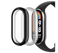 sciuU Cover Protettiva compatibile con Xiaomi Smart Band 8, [Set di 2]Custodia con Protezione di Schermo in TPU, Morbida Copertura per Mi Band8 - Nero + Chiaro