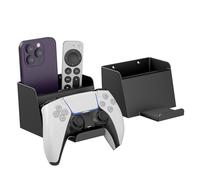 sciuU [Set di 2] Supporto Parete per Controller con Scatola Organizer, Supporto Universale compatibile con PS5 / PS4 / Xbox/Switch Pro Gamepad Cuffie Telecomandi, Organizer 2-in-1, Viti o Adesivo