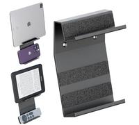 sciuU Supporto da Parete con 2 Vani per Smartphone Tablet E-Reader, Telecomandi - Porta Dispositivi Universale in Metallo per 2 Apparecchi <18mm - Scaffale Versatile da Muro per Casa Ufficio Studio