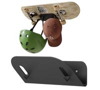 sciuU Supporto da Parete in Acciaio Inox per Skateboard Snowboard Longboard Sci Monopattini - Portaoggetti Rastrelliera in Metallo con Ganci per Caschi e Attrezzature, per Garage, Corridoio, Casa