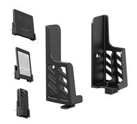 sciuU Supporto da Parete Universale per Tablet/Smartphone/eReader/Telecomando, compatibile con iPad Samsung Google Surface Huawei Honor, Installazione con 3M Adesivo o Viti, Nero