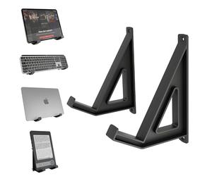 sciuU Supporto da Parete Universale per Tablet, Tastiere, Laptop, eReader - compatibile con iPad, Logitech, Razer, Samsung, Surface - Installazione con Adesivo o Viti, per Dispositivi Spessore < 3cm