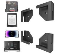 sciuU Supporto da Parete Universale per Tablet Telefono Router Mensola | Compatibile con iPad, iPhone, Samsung, Kindle. Installazione senza foro con biadesivo o viti, set di 4 per dispositivi <2cm