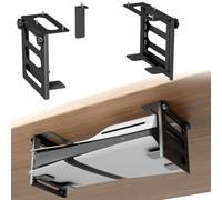 sciuU Supporto Sotto Scrivania compatibile con PS5, Xbox, Steam Machine | Compatibile con Valve Steam Machine, PS5 Pro/Slim, Xbox Series X/S, Supporto Orizzontale/Verticale Regolabile 12,7-24,7cm