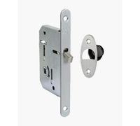 SCIVOLA TRE AGB PER PORTE SCORREVOLI Serratura da infilare per porte scorrevoli interne.Entrata 50 mm. frontale mm.16x160 quadro 8 mm.Colore acciaio cromo opaco