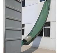 Scivoli for la movimentazione delle merci, scivolo in tela, rivestimento impermeabile resistente all'abrasione con occhiello utilizzato sul tetto di edifici alti, scarico di magazzini(Green,2x20m)