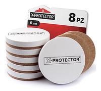 Scivoli in feltro per spostare mobili X-PROTECTOR - 8 pezzi ⌀ 9cm Scivoli per Superfici Dure - Scivoli per elettrodomestici - Spostare Mobili Pesanti non è mai stato più facile!