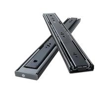 Scivoli per guide per armadietti a montaggio later Tre sezioni 1 coppia di guide for cassetti 25-50 cm Tipo rimbalzo silenzioso 3 tipi in acciaio inossidabile Cold Steel(40cm-16inch)