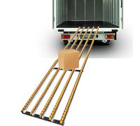 Scivolo a rulli portatile leggero da 50 cm con rulli in plastica, ideale per movimentazione efficiente dei materiali e soluzioni di trasporto logistiche.