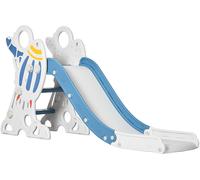 Scivolo per Bambini 18-36 Mesi in PE e PP a Tema Spaziale con Scale Antiscivolo, 157x46.5x80 cm