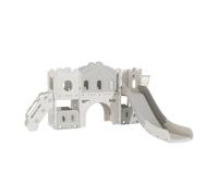 Scivolo Autoportante del Bambino Scivolo del Bambino e Swing Set Toddler Climber Swing Set Parco Giochi per Neonati Play Set Scivolo Lungo Indoor Outdoor Centro Attività Giochi (Aisle GreyWhite)