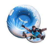 Scivolo da neve invernale - Materassino gonfiabile per la famiglia, invernale, neve, tubo da 80 cm, pieghevole, con 2 manici per pattinaggio e sci all'aperto