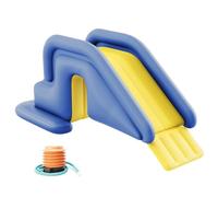 Scivolo d'acqua Gonfiabile, Parco Acquatico Gonfiabile Piscina Scivolo, PVC Gradini Larghi Scivoli per Piscina con Pompa Ad Aria, per Esterno Interno Cortile Giardino(Blue)