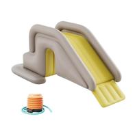 Scivolo d'acqua Gonfiabile, Parco Acquatico Gonfiabile Piscina Scivolo, PVC Gradini Larghi Scivoli per Piscina con Pompa Ad Aria, per Esterno Interno Cortile Giardino(Yellow)