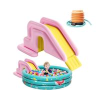 Scivolo d'acqua gonfiabile Piscine gonfiate Scivoli Giocattoli con pompa ad aria Divertimento Outdoor Anti-ribaltamento Parco Acquatico Slide Piscina Giocattolo Scivoli gonfiabili per Bambini Ragazzi