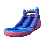 Scivolo Gonfiabile per Bambini con Soffiatore da 450W Uso Bagnato e Asciutto Pieghevole Ideale per Giardino, Cortile o Centro Commerciale