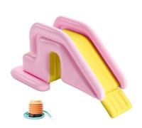 Scivolo gonfiabile per il nuoto, scivolo per piscina ampio e riempibile, scivolo gonfiabile compatto per il divertimento estivo all'aperto, per interni e cortile.(Pink)